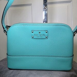 Kate Spade Wellesley Hanna Textured Leather Crossbody Bag in Turquoise